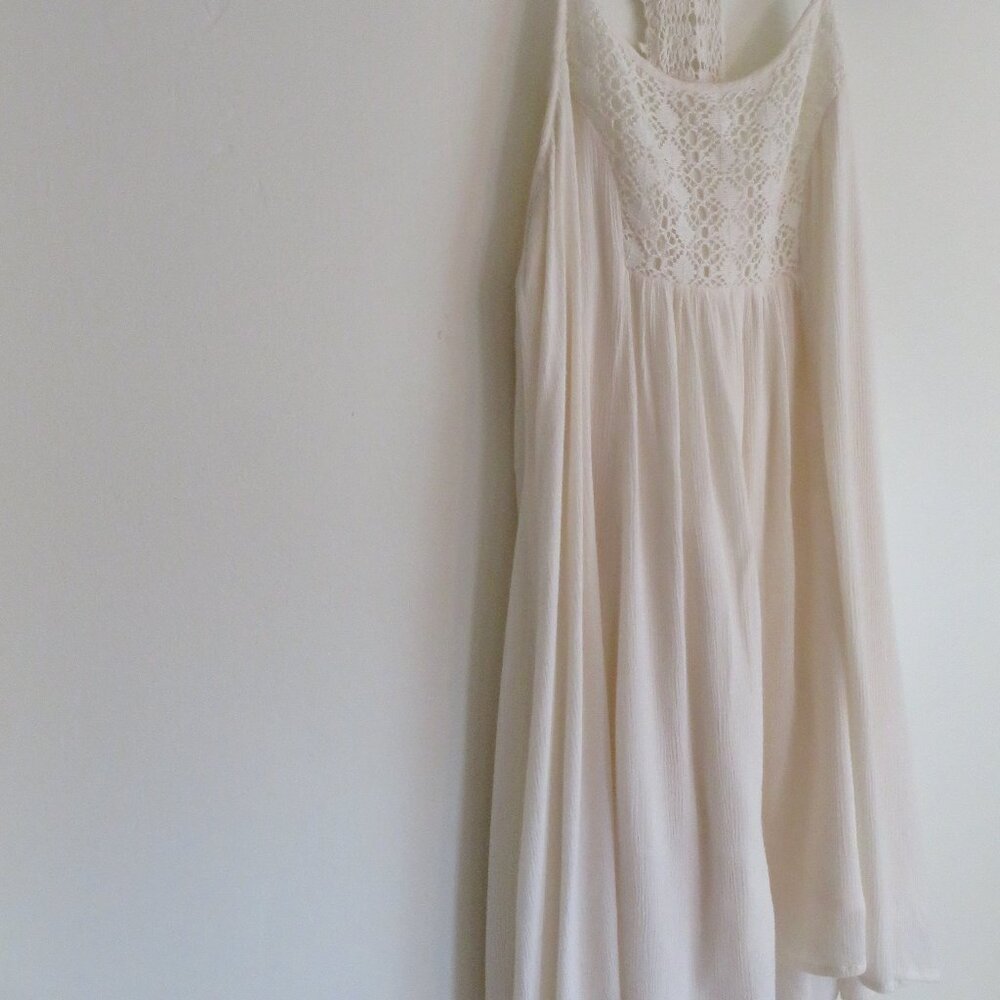 Mossimo | Size XL | White Cream Crochet Lace Boho Whimsy Sleeveless Mini Dress - Picture 1 of 9